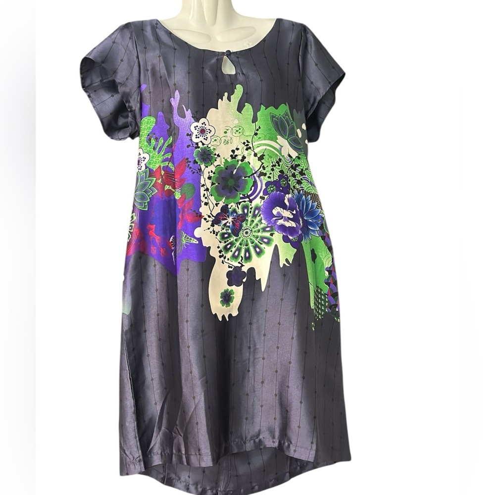 Floral Print Sheath Dress -XL